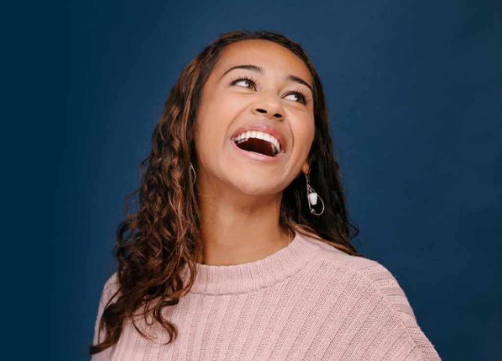 Woman laughing