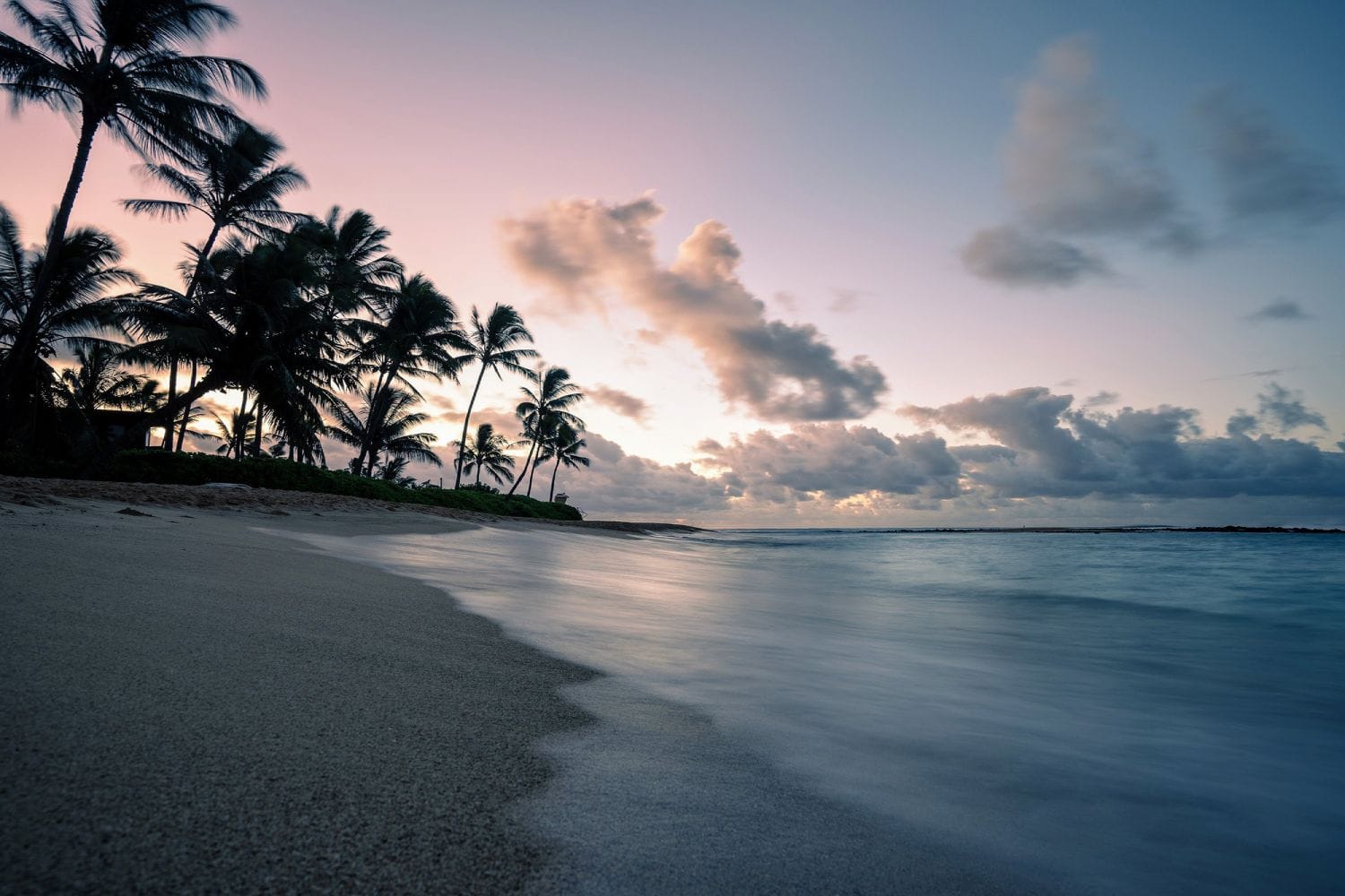 Sunset beach view